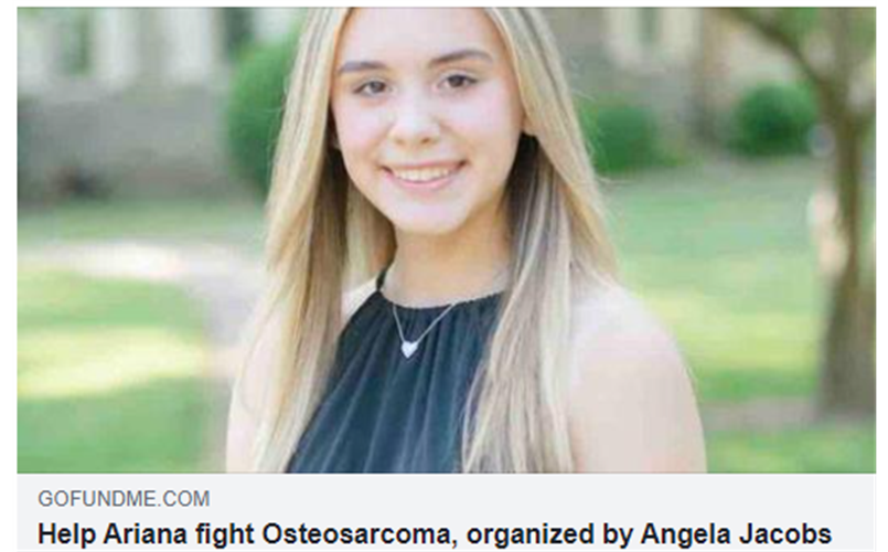 Help Ariana fight Osteosarcoma