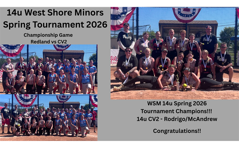14u-CV2 is the WSM Tournament Champions! 