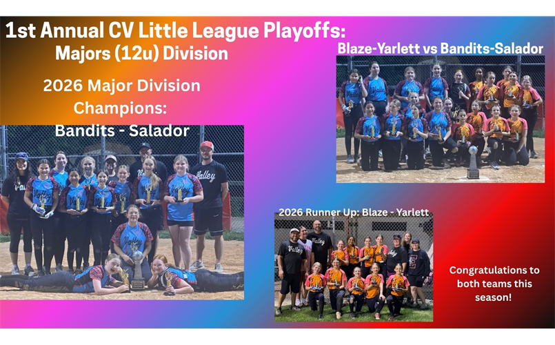 CV Little League Playoffs - Majors Champions - Bandits-Salador! 